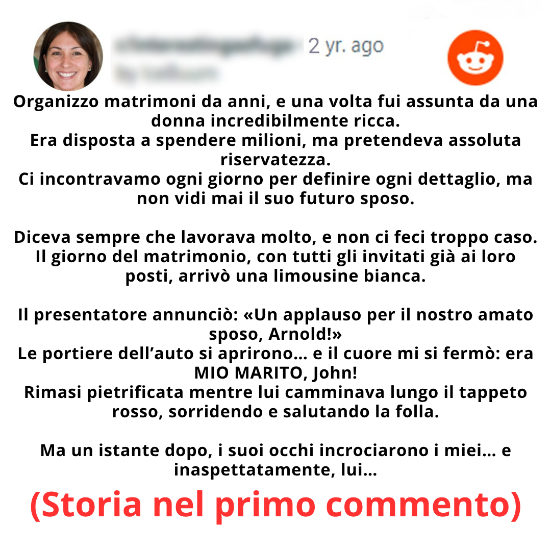 Organizzo matrimoni e una volta mi ha assunto una donna incredibilmente ricca